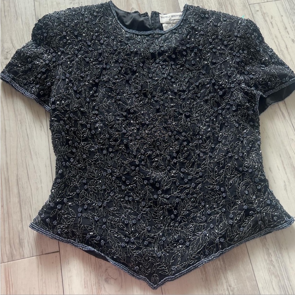 Papell Boutique Evening 100% silk blouse